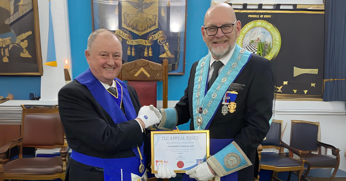 St Margaret's Lodge No. 5168: A Generous Contribution to the TLC Essex Appeal