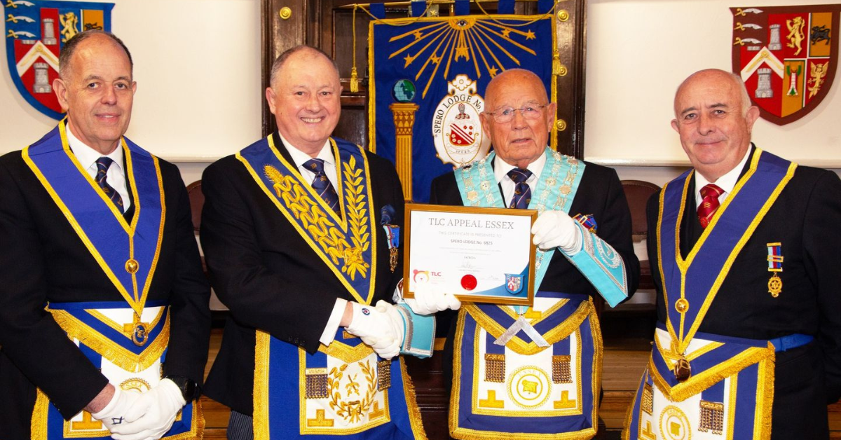 Spero Lodge No. 6825 Celebrates 75th Anniversary with Generous Support for TLC Essex Appeal